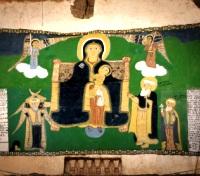 Old Christan painting in an ancient Orthodox Church in Yeha Village